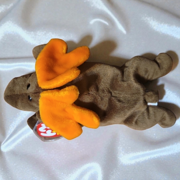 NWT Rare 1993 TY Beanie Baby CHOCOLATE Moose Original 9" Hang Tush Tags Mint - Picture 4 of 9